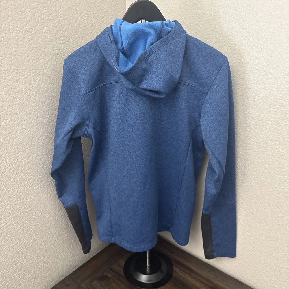 The North Face Tech Fleece Hoodie Hoody Jacket Blue Full Zip Men's Size small